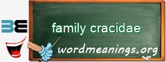 WordMeaning blackboard for family cracidae